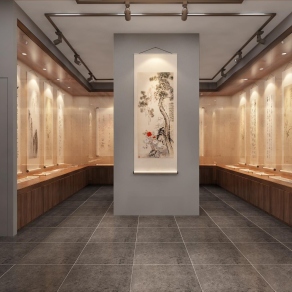 中式展厅3D模型下载